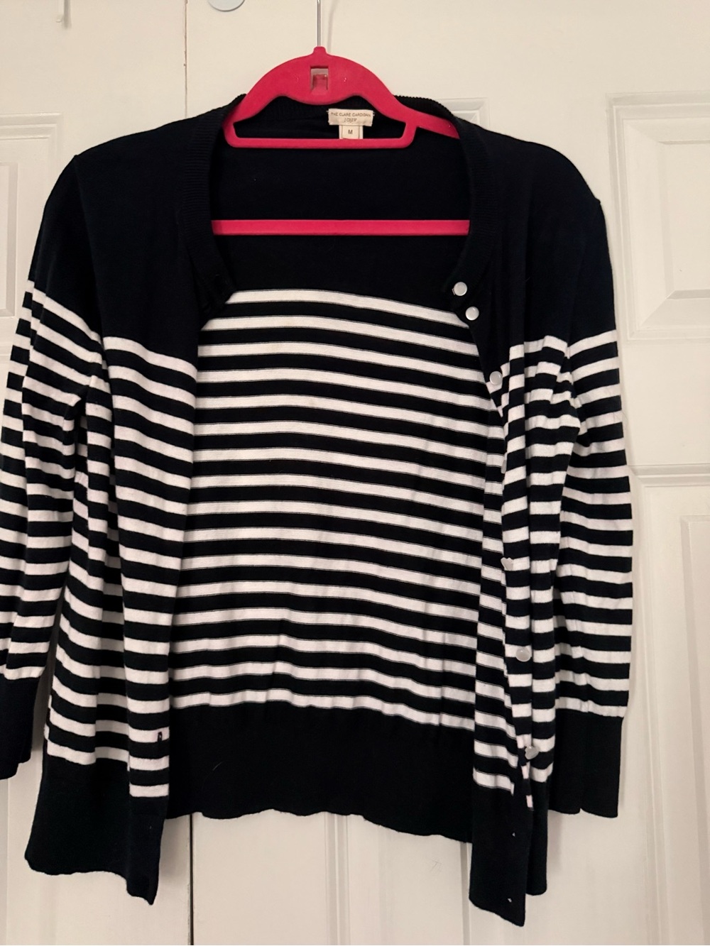 J. Crew Navy & White Striped Women’s Sweater Cardigan